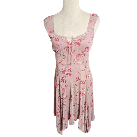KIRIOUS LOS ANGELES Dresses & Skirts - Kirious Dusty Rose Pink Fairy Regency Assymetrical Corset Style Dress